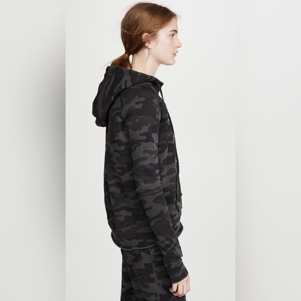 Nili Lotan Janie hoodie in dark grey camo